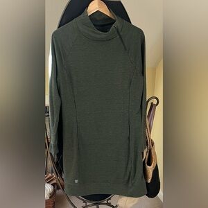Title Nine funnel neck tunic dress Green Long Sleeve Dress